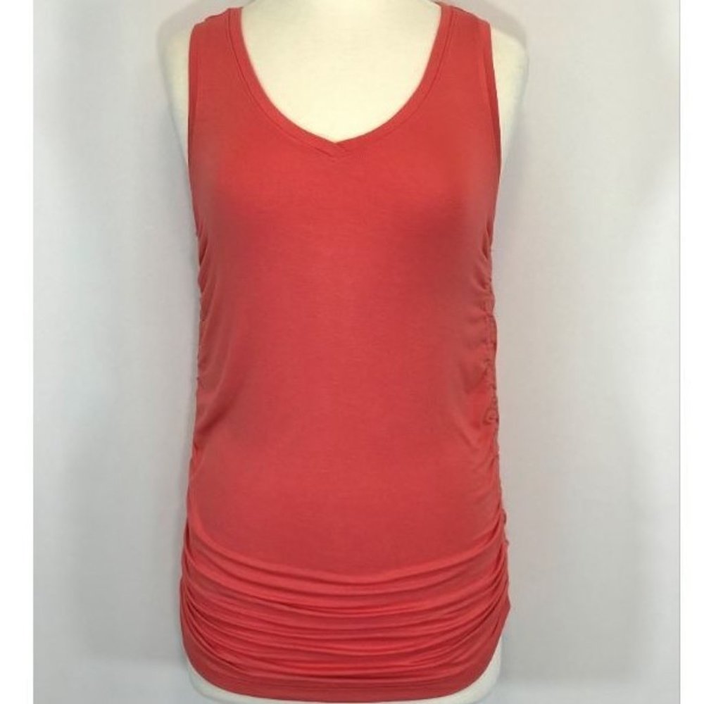 Tahari Ruched V-Neck Tank